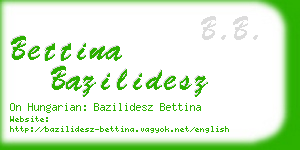 bettina bazilidesz business card